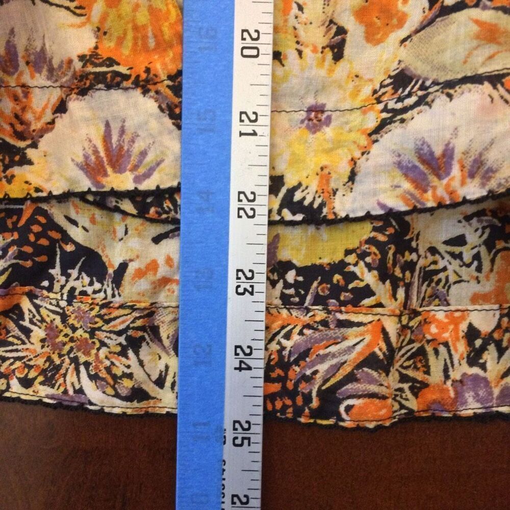 We The Free Cool Meadow Printed Top blouse Free People oversized small 100% cott - Picture 3 of 7